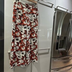 Floral Wide-Leg Pants